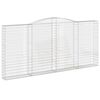vidaXL Paniers à gabions arqués 2 pcs 400x30x180/200 cm Fer galvanisé