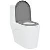 vidaXL Si&egrave;ge de toilette Gris 49 x 36 x 4 cm Duroplast