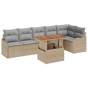 vidaXL Ensemble de canap&eacute; de jardin 7 pc 6-Nombre de places