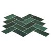vidaXL Carreau en chevron 10 pcs Vert fonc&eacute; 30 x 30 cm