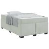 vidaXL Cadre de lit avec matelas Gris clair 120 x 200 cm tissu