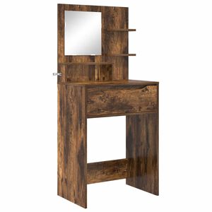 vidaXL Tables de maquillage pour chambre Ch&ecirc;ne fum&eacute; 80 x 39,6 x 135 cm