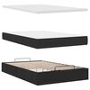 vidaXL Lit ottoman avec matelas noir 120x200 cm tissu