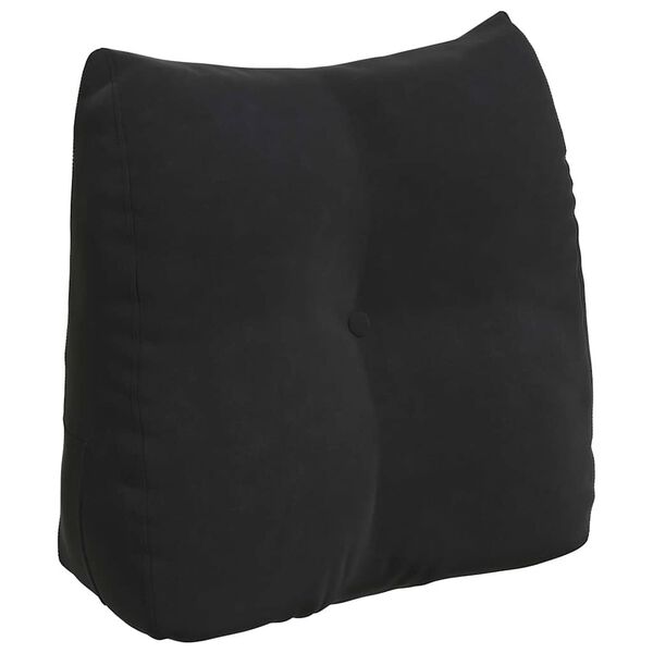 vidaXL Coussin de Dos Noir 45 x 24 x 50 cm Velours