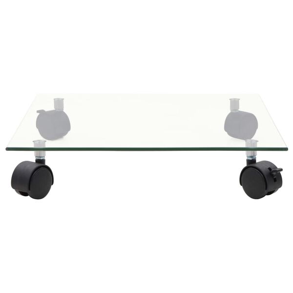 vidaXL Supports roulants à plantes 4 pcs 35x35 cm Carré Verre trempé