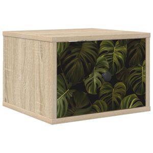 vidaXL Cabinet de chevet mural ELBURG Ch&ecirc;ne Sonoma 36 x 33 x 25 cm