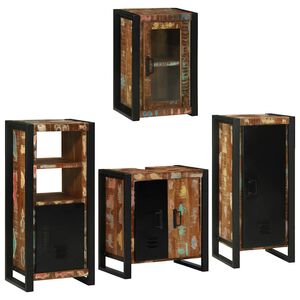 vidaXL Ensemble de mobilier de salle de bain 4 pc Multicolore