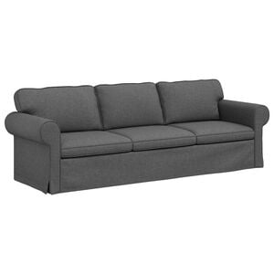 vidaXL Canap&eacute; Gris fonc&eacute; 245 x 82 x 80 cm tissu