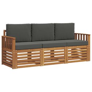 vidaXL Ensembles de canap&eacute;s 3 pc Naturel et Anthracite