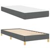 vidaXL Lit &agrave; ressorts avec matelas Gris fonc&eacute; 100 x 200 cm tissu
