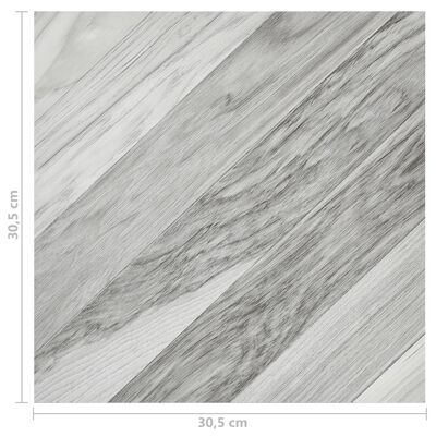 vidaXL Planches de plancher autoadhésives 55 pcs PVC 5,11 m² Gris rayé