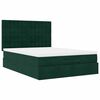 vidaXL Cadre de lit ottoman avec matelas vert fonc&eacute; 140x200 cm velours