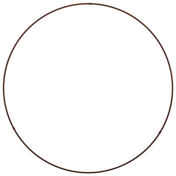 vidaXL Anneau de jardini&egrave;re Marron 80 x 80 x 20 cm Acier patin&eacute;