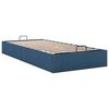 vidaXL Cadre de lit ottoman sans matelas bleu 100x200 cm tissu