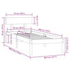 vidaXL Cadre de lit sans matelas noir bois massif