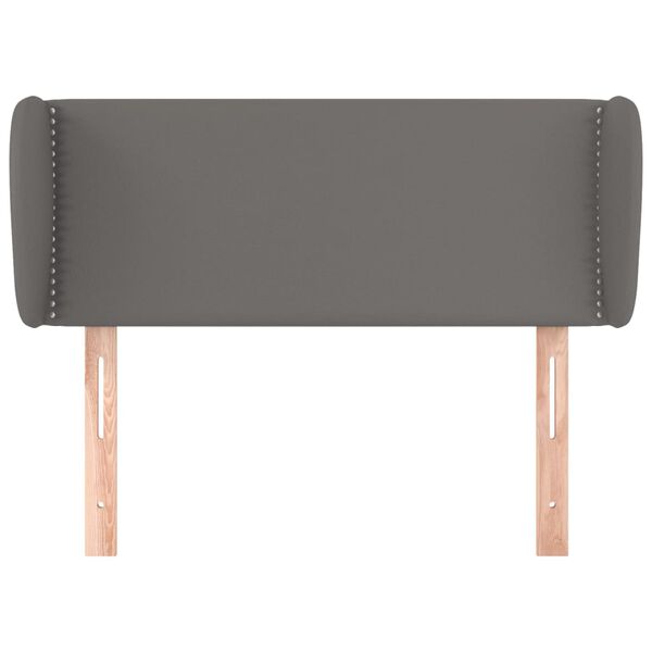 vidaXL T&ecirc;te de lit avec oreilles Gris 103x23x78/88 cm Similicuir