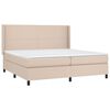 vidaXL Sommier &agrave; lattes de lit matelas LED Cappuccino 200x200 cm