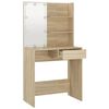 vidaXL Coiffeuse avec LED ch&ecirc;ne sonoma 74,5x40x141cm bois d'ing&eacute;nierie
