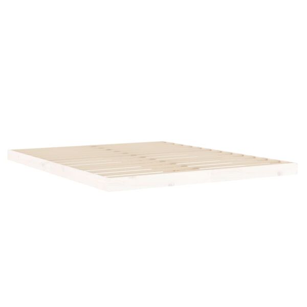 vidaXL Cadre de lit sans matelas blanc 160x200 cm bois de pin massif