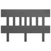 vidaXL T&ecirc;te de lit Gris 123,5x3x81 cm Bois massif de pin