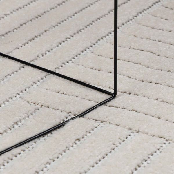 vidaXL Tapis de surface Rond Cr&egrave;me &Oslash; 200 CM