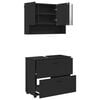 vidaXL Ensemble de mobilier de salle de bain avec tiroir 2 pcs Noir