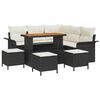 vidaXL Ensemble de canap&eacute; de jardin 9 pc Noir polyrotin