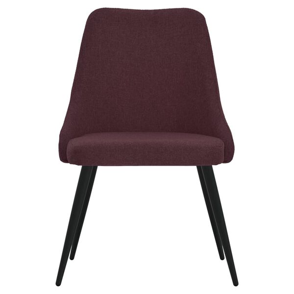 vidaXL Chaises &agrave; manger lot de 4 violet tissu