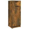 vidaXL Armoire de bain Ch&ecirc;ne fum&eacute; 32x34x90 cm Bois d'ing&eacute;nierie