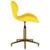vidaXL Chaises pivotantes à manger lot de 4 jaune velours