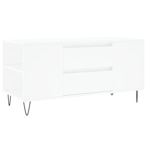 vidaXL Table basse blanc 102x44,5x50 cm bois d'ing&eacute;nierie