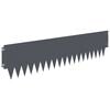 vidaXL Bordure de Pelouse 10 pc 103 x 25 cm Acier Anthracite