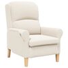 vidaXL fauteuil Cr&egrave;me Tissu en Sherpa doux