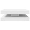 vidaXL Table basse rotative &agrave; 360 degr&eacute;s blanc 90x90x34,5 cm