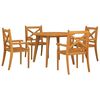 vidaXL Ensemble &agrave; manger de jardin 5 pcs Bois d'acacia solide
