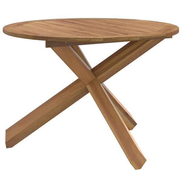 vidaXL Table de jardin &Oslash;109x74 cm bois de teck solide