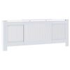 vidaXL Cache-radiateur bois d'ing&eacute;nierie Blanc 205 cm