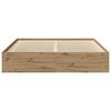 vidaXL Cadre de lit sans matelas ch&ecirc;ne artisanal 200x200 cm