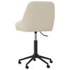 vidaXL Chaise pivotante de bureau Cr&egrave;me Velours