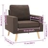 vidaXL Fauteuil marron tissu