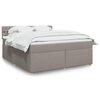 vidaXL Sommier &agrave; lattes de lit avec matelas Taupe 180x200 cm Tissu