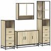 vidaXL Ensemble de meubles de salle de bain 4 pcs ch&ecirc;ne sonoma