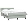 vidaXL Sommier &agrave; lattes de lit et matelas gris clair 140x220cm velours