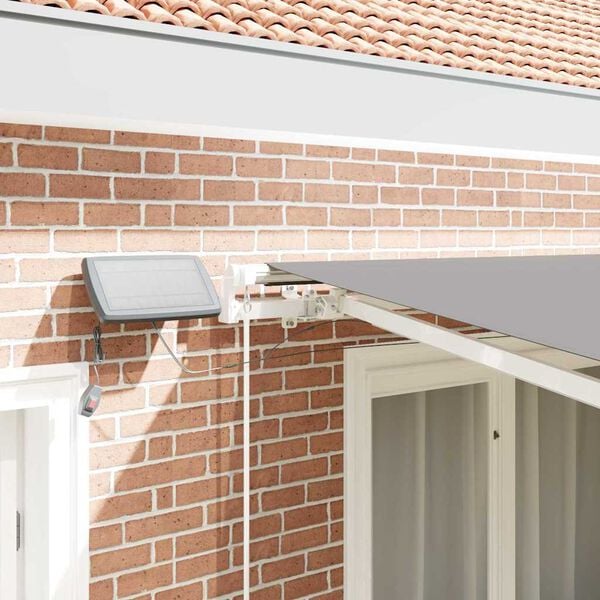 vidaXL Auvent avec Blanc 3,5 x 2,5 m Métal