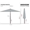 Madison Parasol de jardin Elba 300 cm taupe