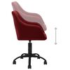 vidaXL Chaise pivotante de salle à manger Rouge bordeaux Tissu