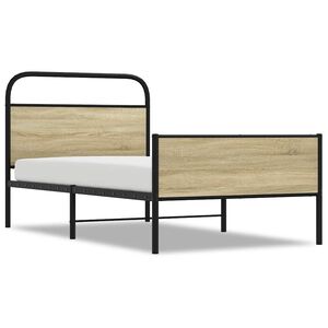 vidaXL Cadre de lit sans matelas 107x203 cm ch&ecirc;ne sonoma