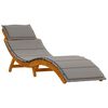 vidaXL Chaise longue 2 pcs Gris 184 x 55 x 64cm Bois d'acacia massif