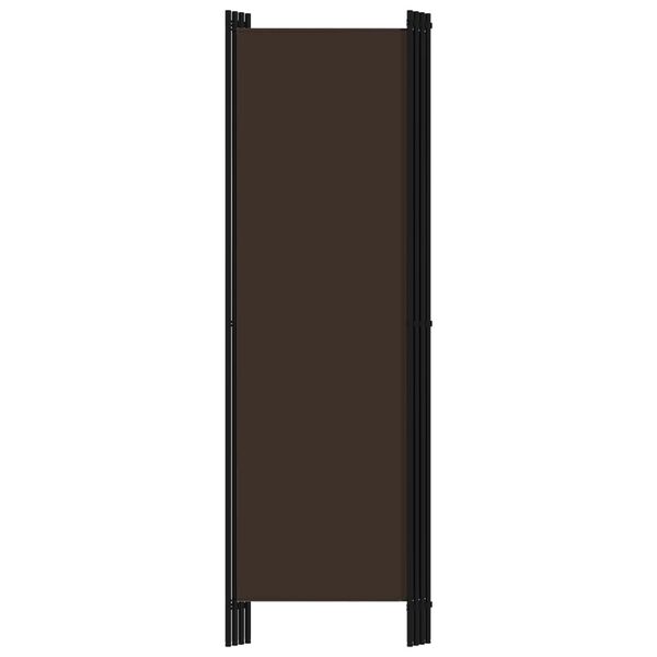 vidaXL Cloison de séparation 4 panneaux Marron 200x180 cm