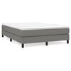 vidaXL Cadre de lit &agrave; lattes gris fonc&eacute; 140x190 cm tissu